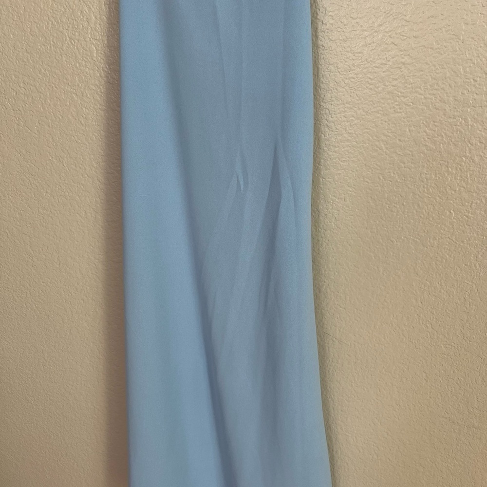 Last Forever Powder Blue One-Shoulder Ruffle Maxi Dress - Picture 8 of 8